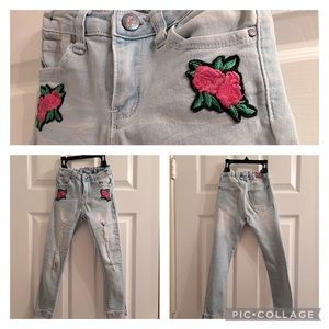 Light denim stretch jeans, Size 6S